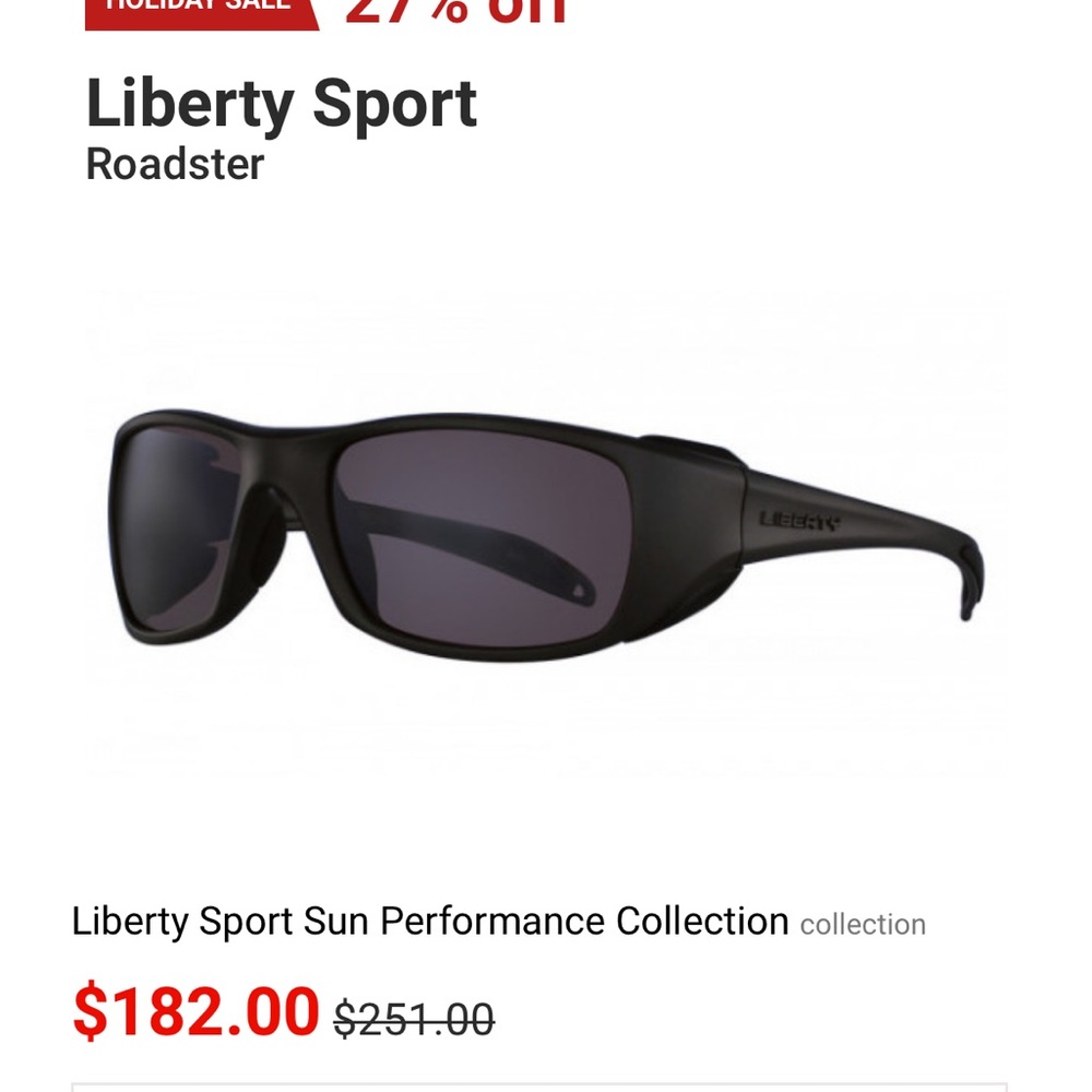 Liberty Sports Roadster protective eyewear with reading  power 60-19-125 #205